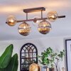 Chehalis Plafondlamp, Kogellampje Amber, Duidelijk, Rookkleurig, 5-lichts