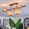 Chehalis Plafondlamp, Kogellampje Amber, 5-lichts