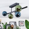 Chehalis Plafondlamp, Kogellampje Blauw, Groen, Koperkleurig, 5-lichts