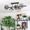 Koyoto Plafondlamp, Kogellampje Duidelijk, Rookkleurig, 5-lichts