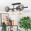 Koyoto Plafondlamp, Kogellampje Amber, Duidelijk, Rookkleurig, 5-lichts