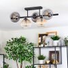 Koyoto Plafondlamp, Kogellampje Amber, Duidelijk, Rookkleurig, 5-lichts