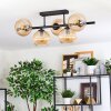Koyoto Plafondlamp, Kogellampje Amber, 5-lichts