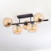 Koyoto Plafondlamp, Kogellampje Amber, 5-lichts