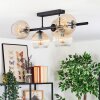 Koyoto Plafondlamp, Kogellampje Amber, Duidelijk, 5-lichts