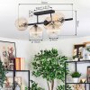 Koyoto Plafondlamp, Kogellampje Amber, Duidelijk, 5-lichts