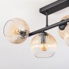 Koyoto Plafondlamp, Kogellampje Amber, Duidelijk, 5-lichts