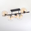 Koyoto Plafondlamp, Kogellampje Amber, Duidelijk, 5-lichts