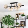 Koyoto Plafondlamp, Kogellampje Amber, Duidelijk, 5-lichts