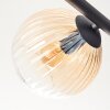 Koyoto Plafondlamp, Kogellampje Amber, Duidelijk, Rookkleurig, 5-lichts