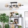 Koyoto Plafondlamp, Kogellampje Amber, Duidelijk, Rookkleurig, 5-lichts