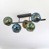 Ripoll Plafondlamp, Kogellampje Blauw, Goud, Groen, 5-lichts
