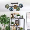 Ripoll Plafondlamp, Kogellampje Blauw, Goud, Groen, 5-lichts