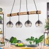 Koyoto Hanglamp, Kogellampje, Hanglamp Natuurlijke kleuren, Zwart, 4-lichts