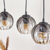 Koyoto Hanglamp, Kogellampje, Hanglamp Natuurlijke kleuren, Zwart, 4-lichts