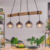 Koyoto Hanglamp, Kogellampje, Hanglamp Natuurlijke kleuren, Zwart, 4-lichts