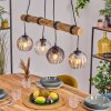 Koyoto Hanglamp, Kogellampje, Hanglamp Natuurlijke kleuren, Zwart, 4-lichts