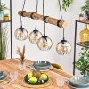 Koyoto Hanglamp, Kogellampje, Hanglamp Natuurlijke kleuren, Zwart, 4-lichts