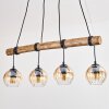 Koyoto Hanglamp, Kogellampje, Hanglamp Natuurlijke kleuren, Zwart, 4-lichts