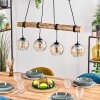 Koyoto Hanglamp, Kogellampje, Hanglamp Natuurlijke kleuren, Zwart, 4-lichts