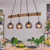 Koyoto Hanglamp, Kogellampje, Hanglamp Natuurlijke kleuren, Zwart, 4-lichts