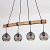 Koyoto Hanglamp, Kogellampje, Hanglamp Natuurlijke kleuren, Zwart, 4-lichts