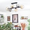 Ripoll Plafondlamp, Kogellampje Amber, Duidelijk, Rookkleurig, 6-lichts