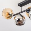 Koyoto Plafondlamp, Kogellampje Amber, Chroom, Rookkleurig, 5-lichts