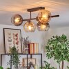 Koyoto Plafondlamp, Kogellampje Amber, Duidelijk, Rookkleurig, 5-lichts