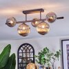 Chehalis Plafondlamp, Kogellampje Rookkleurig, 5-lichts