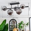 Chehalis Plafondlamp, Kogellampje Rookkleurig, 5-lichts