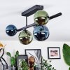 Chehalis Plafondlamp, Kogellampje Blauw, Groen, Koperkleurig, 5-lichts