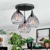Rafel Plafondlamp Zwart, 3-lichts