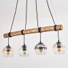 Koyoto Hanglamp, Kogellampje, Hanglamp Natuurlijke kleuren, Zwart, 4-lichts