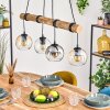 Koyoto Hanglamp, Kogellampje, Hanglamp Natuurlijke kleuren, Zwart, 4-lichts