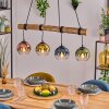 Koyoto Hanglamp, Kogellampje, Hanglamp Natuurlijke kleuren, Zwart, 4-lichts