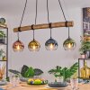 Koyoto Hanglamp, Kogellampje, Hanglamp Natuurlijke kleuren, Zwart, 4-lichts