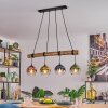 Koyoto Hanglamp, Kogellampje, Hanglamp Natuurlijke kleuren, Zwart, 4-lichts