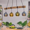 Koyoto Hanglamp, Kogellampje, Hanglamp Natuurlijke kleuren, Zwart, 4-lichts
