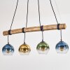 Koyoto Hanglamp, Kogellampje, Hanglamp Natuurlijke kleuren, Zwart, 4-lichts
