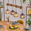 Koyoto Hanglamp, Kogellampje, Hanglamp Natuurlijke kleuren, Zwart, 4-lichts