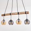 Koyoto Hanglamp, Kogellampje, Hanglamp Natuurlijke kleuren, Zwart, 4-lichts