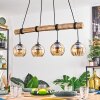 Koyoto Hanglamp, Kogellampje, Hanglamp Natuurlijke kleuren, Zwart, 4-lichts