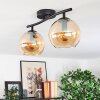 Koyoto Plafondlamp, Kogellampje Amber, 2-lichts