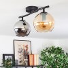 Koyoto Plafondlamp, Kogellampje Amber, Rookkleurig, 2-lichts