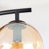 Koyoto Plafondlamp, Kogellampje Amber, Duidelijk, 2-lichts