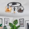 Ripoll Plafondlamp, Kogellampje Amber, Duidelijk, Rookkleurig, 3-lichts