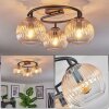 Koyoto Plafondlamp, Kogellampje 37 cm Amber, Duidelijk, 3-lichts