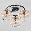 Koyoto Plafondlamp, Kogellampje 37 cm Amber, Duidelijk, 3-lichts