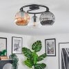 Ripoll Plafondlamp, Kogellampje Amber, Duidelijk, Rookkleurig, 3-lichts